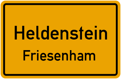 Straßenverzeichnis Heldenstein Friesenham