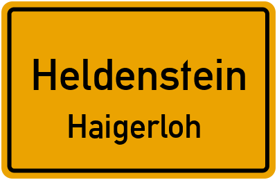 Straßenverzeichnis Heldenstein Haigerloh