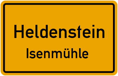 Straßenverzeichnis Heldenstein Isenmühle