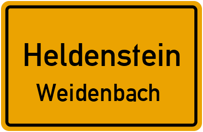 Straßenverzeichnis Heldenstein Weidenbach