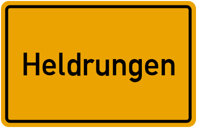 Ortsschild von Stadt Heldrungen in Thüringen