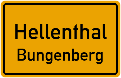 Ortsschild Hellenthal Bungenberg