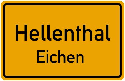Ortsschild Hellenthal Eichen