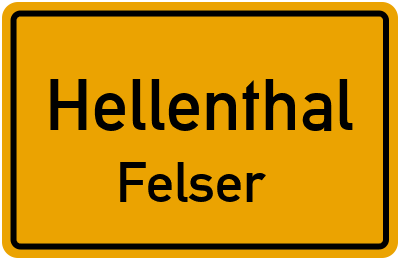 Ortsschild Hellenthal Felser