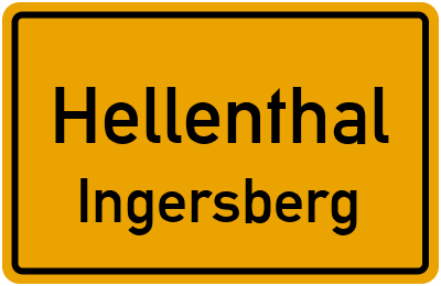 Ortsschild Hellenthal Ingersberg