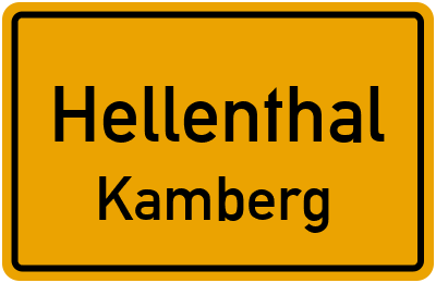 Ortsschild Hellenthal Kamberg