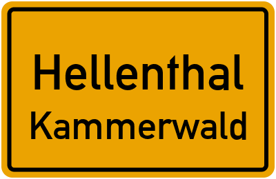 Ortsschild Hellenthal Kammerwald