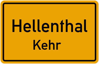 Ortsschild Hellenthal Kehr