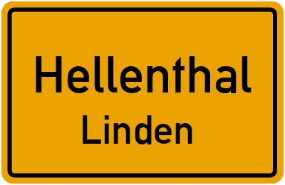 Ortsschild Hellenthal Linden