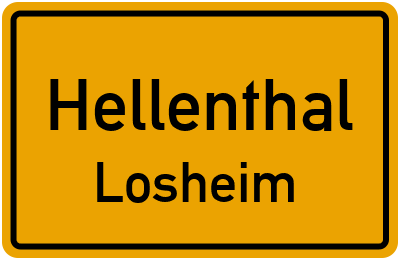 Ortsschild Hellenthal Losheim