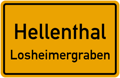 Ortsschild Hellenthal Losheimergraben