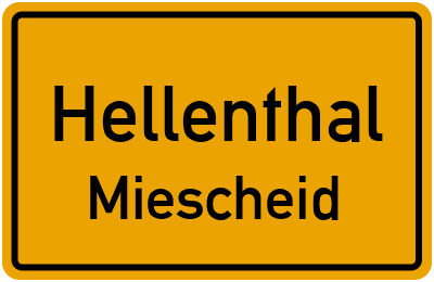 Ortsschild Hellenthal Miescheid