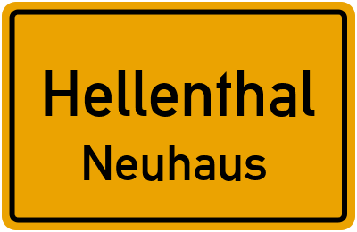 Ortsschild Hellenthal Neuhaus
