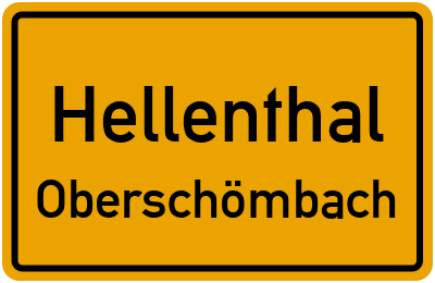 Ortsschild Hellenthal Oberschömbach