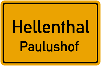 Ortsschild Hellenthal Paulushof