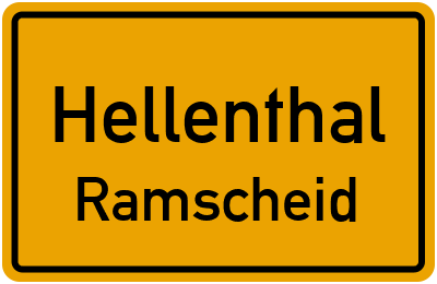 Ortsschild Hellenthal Ramscheid