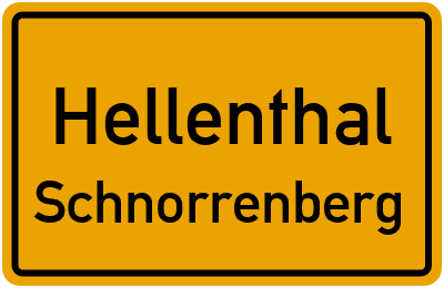 Ortsschild Hellenthal Schnorrenberg