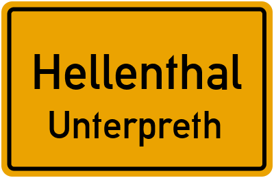 Ortsschild Hellenthal Unterpreth