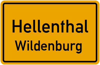 Ortsschild Hellenthal Wildenburg
