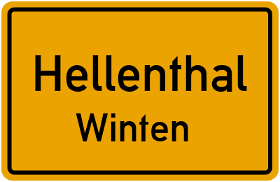 Ortsschild Hellenthal Winten