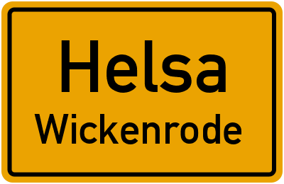 Straßenverzeichnis Helsa Wickenrode