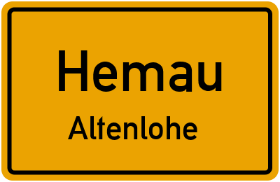 Ortsschild Hemau Altenlohe