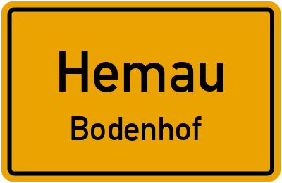 Straßenverzeichnis Hemau Bodenhof