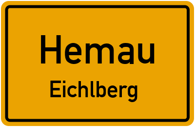 Ortsschild Hemau Eichlberg