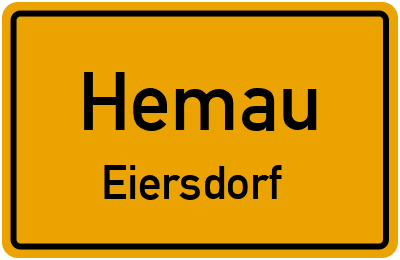 Ortsschild Hemau Eiersdorf