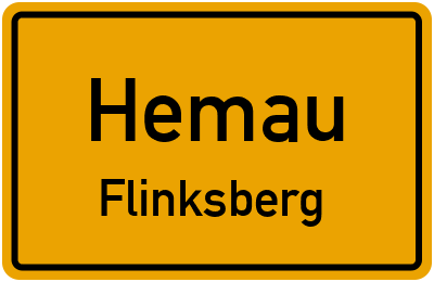 Ortsschild Hemau Flinksberg