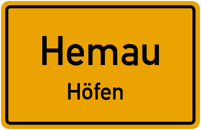 Straßenverzeichnis Hemau Höfen