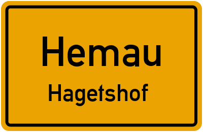 Ortsschild Hemau Hagetshof