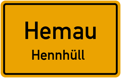 Ortsschild Hemau Hennhüll