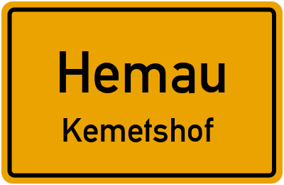 Straßenverzeichnis Hemau Kemetshof
