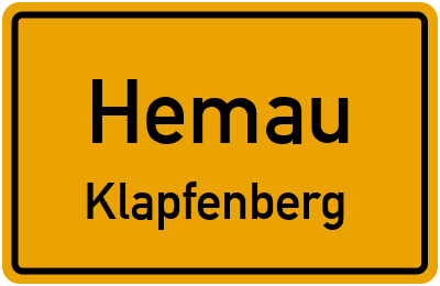 Straßenverzeichnis Hemau Klapfenberg