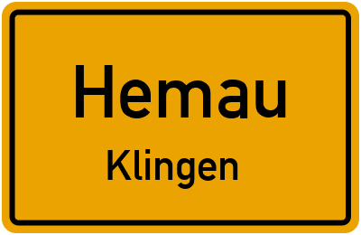 Straßenverzeichnis Hemau Klingen