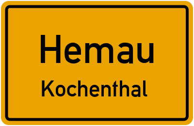Ortsschild Hemau Kochenthal