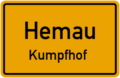Ortsschild Hemau Kumpfhof
