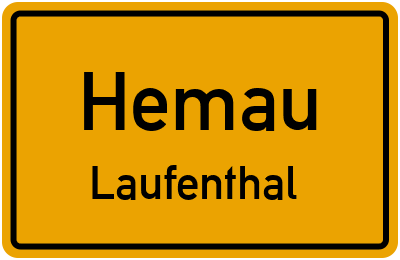 Ortsschild Hemau Laufenthal