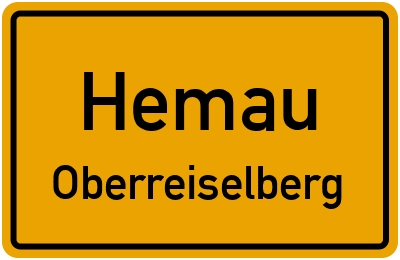 Ortsschild Hemau Oberreiselberg