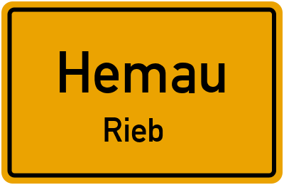 Straßenverzeichnis Hemau Rieb