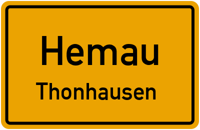 Ortsschild Hemau Thonhausen