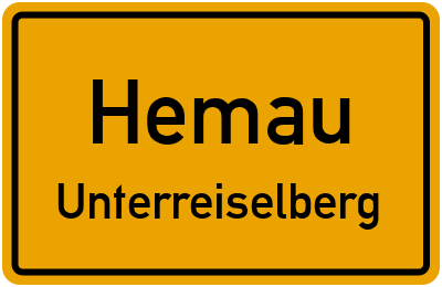 Ortsschild Hemau Unterreiselberg