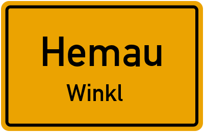 Ortsschild Hemau Winkl