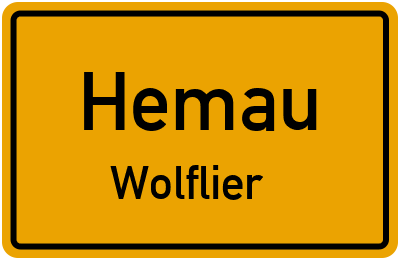 Ortsschild Hemau Wolflier