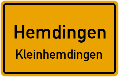 Straßenverzeichnis Hemdingen Kleinhemdingen