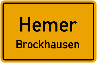 Ortsschild Hemer Brockhausen