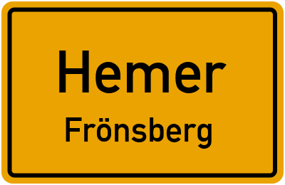 Ortsschild Hemer Frönsberg