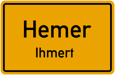 Straßenverzeichnis Hemer Ihmert