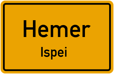 Straßenverzeichnis Hemer Ispei